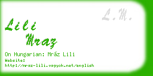 lili mraz business card